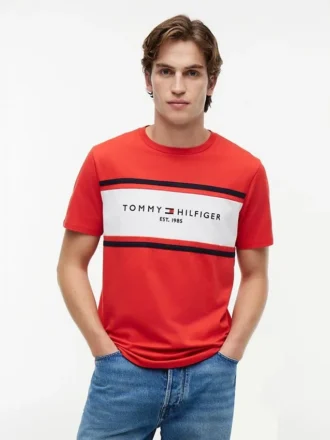 Hilfiger Block Stripe Logo T-Shirt
