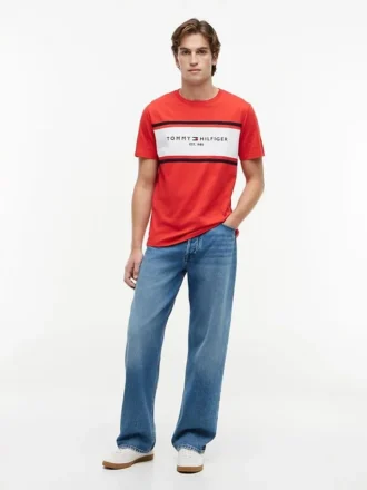 Hilfiger Block Stripe Logo T-Shirt