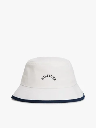 Hilfiger Logo Bucket Hat aus gebürstetem Stoff