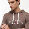 Hilfiger Logo Piqué-Schlaf-Hoodie Hilfiger Logo Piqué-Schlaf-Hoodie