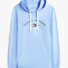 Hilfiger Logo Piqué-Schlaf-Hoodie Hilfiger Logo Piqué-Schlaf-Hoodie