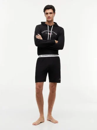 Hilfiger Logo Piqué-Shorts für den Schlaf