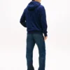 Hoodie aus Velours-Jacquard mit durchgehendem Flaggenlogo Hoodie aus Velours-Jacquard mit durchgehendem Flaggenlogo