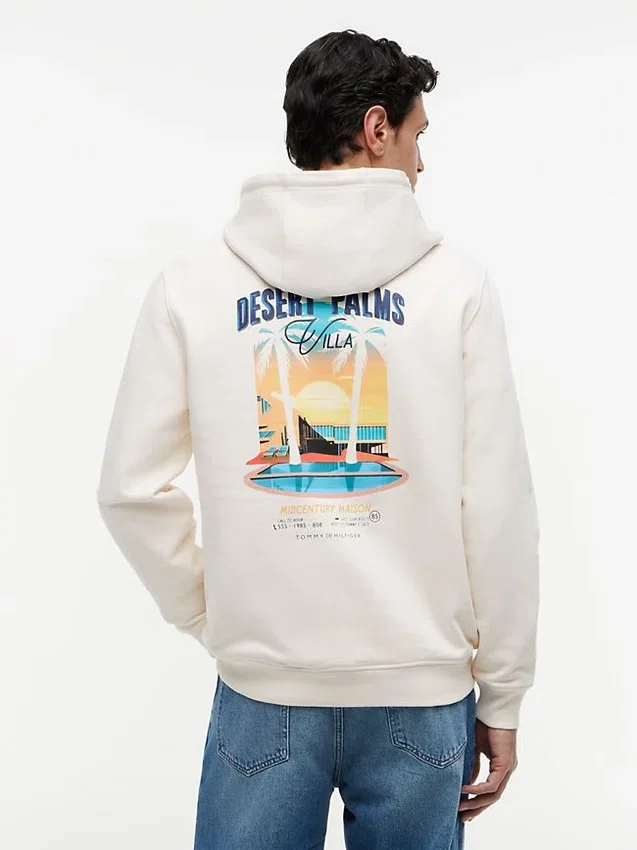 Hoodie mit Desert-Palm-Grafik auf dem Rücken Hoodie mit Desert-Palm-Grafik auf dem Rücken