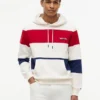 Hoodie mit dreifarbigen Streifen und gebürsteter Innenseite Hoodie mit dreifarbigen Streifen und gebürsteter Innenseite
