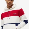 Hoodie mit dreifarbigen Streifen und gebürsteter Innenseite Hoodie mit dreifarbigen Streifen und gebürsteter Innenseite