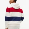 Hoodie mit dreifarbigen Streifen und gebürsteter Innenseite Hoodie mit dreifarbigen Streifen und gebürsteter Innenseite