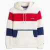 Hoodie mit dreifarbigen Streifen und gebürsteter Innenseite Hoodie mit dreifarbigen Streifen und gebürsteter Innenseite