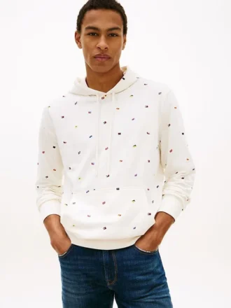 Hoodie mit durchgehendem Flaggenlogo