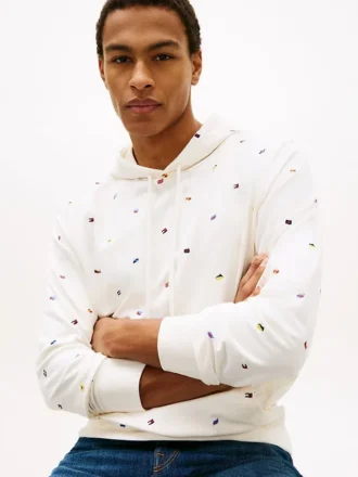 Hoodie mit durchgehendem Flaggenlogo