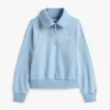 Interlock-Fleece-Sweatshirt mit Viertelreißverschluss Interlock-Fleece-Sweatshirt mit Viertelreißverschluss