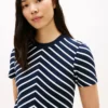 Interlock-Kleid mit Chevron-Streifen Interlock-Kleid mit Chevron-Streifen