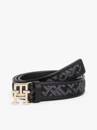 Jacquard-Gürtel mit Monogramm-Schnalle