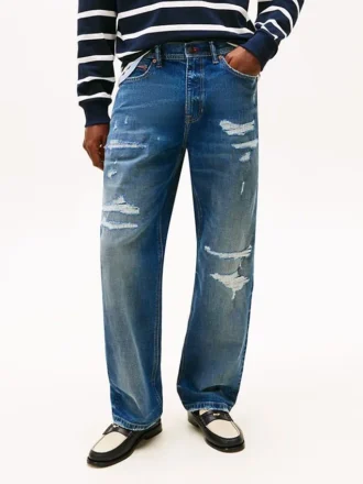 Jeans im Used-Look mit lockerer Passform
