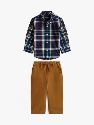 Kariertes Hemd- und Hose-Set für Babys