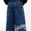 Kinder-Baggy-Jeans-Shorts mit Graffiti-Print