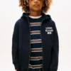 Kinder-Hoodie mit Reißverschluss und Logo Kinder-Hoodie mit Reißverschluss und Logo