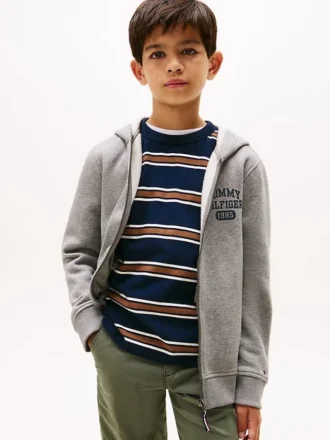 Kinder-Hoodie mit Reißverschluss und Logo