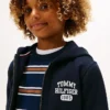 Kinder-Hoodie mit Reißverschluss und Logo Kinder-Hoodie mit Reißverschluss und Logo