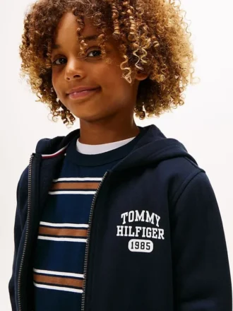 Kinder-Hoodie mit Reißverschluss und Logo