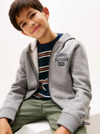 Kinder-Hoodie mit Reißverschluss und Logo