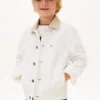 Kinder-Jeansjacke mit Flaggenlogo Kinder-Jeansjacke mit Flaggenlogo