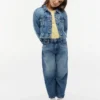 Kinder-Jeansjacke mit gesticktem Stern Kinder-Jeansjacke mit gesticktem Stern