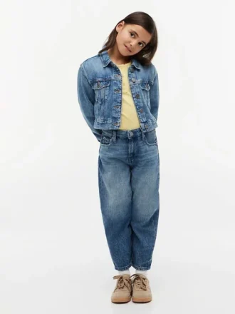 Kinder-Jeansjacke mit gesticktem Stern
