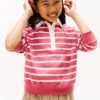 Kinder-Polo-Sweatshirt mit Streifen