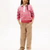 Kinder-Polo-Sweatshirt mit Streifen