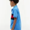 Kinder-Polohemd mit Farbblock-Flaggenmuster aus Stretch Kinder-Polohemd mit Farbblock-Flaggenmuster aus Stretch