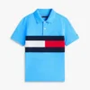 Kinder-Polohemd mit Farbblock-Flaggenmuster aus Stretch Kinder-Polohemd mit Farbblock-Flaggenmuster aus Stretch