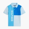 Kinder-Polohemd mit Logo und Farbblock-Design