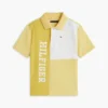 Kinder-Polohemd mit Logo und Farbblock-Design