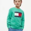Kinder-Raglan-Sweatshirt mit Tommy-Flag-Logo Kinder-Raglan-Sweatshirt mit Tommy-Flag-Logo