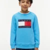 Kinder-Raglan-Sweatshirt mit Tommy-Flag-Logo Kinder-Raglan-Sweatshirt mit Tommy-Flag-Logo