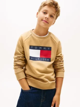 Kinder-Raglan-Sweatshirt mit Tommy-Flag-Logo