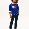 Kinder-Raglan-Sweatshirt mit Tommy-Flag-Logo Kinder-Raglan-Sweatshirt mit Tommy-Flag-Logo