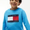 Kinder-Raglan-Sweatshirt mit Tommy-Flag-Logo Kinder-Raglan-Sweatshirt mit Tommy-Flag-Logo