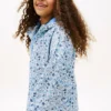 Kinder-Regenjacke mit Kapuze und Blumenmuster