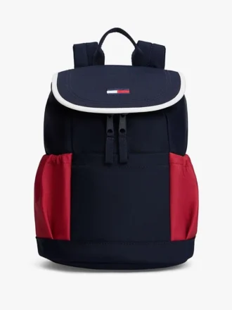 Kinder-Rucksack mit Klappe und Farbblock-Design