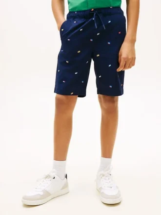 Kinder-Shorts mit durchgehendem Flaggenmuster