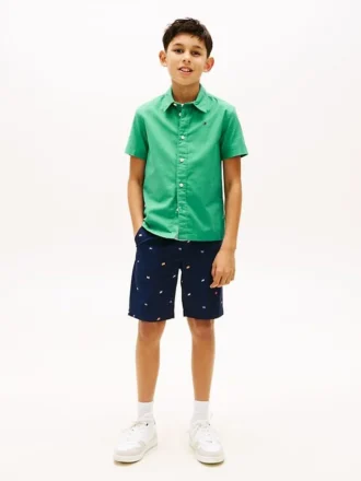Kinder-Shorts mit durchgehendem Flaggenmuster