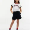 Kinder-Stretch-Shorts mit Gürtel