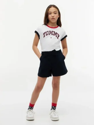 Kinder-Stretch-Shorts mit Gürtel