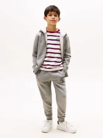 Kinder-Sweathose aus gebürstetem Fleece im College-Stil