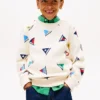 Kinder-Sweatshirt mit durchgehendem Segelflaggen-Print Kinder-Sweatshirt mit durchgehendem Segelflaggen-Print