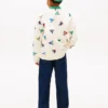 Kinder-Sweatshirt mit durchgehendem Segelflaggen-Print Kinder-Sweatshirt mit durchgehendem Segelflaggen-Print