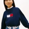 Kinder-Sweatshirt mit gewelltem Flaggenlogo
