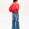 Kinder-Sweatshirt mit gewelltem Flaggenlogo